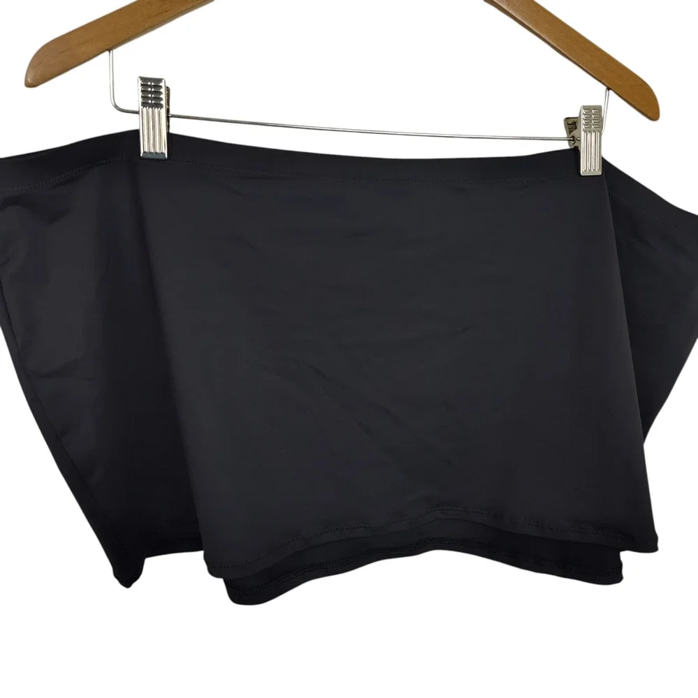 Skims Swim Micro Mini Skirt Womens 4X Black Onyx Recycled Swimwear Coverup NWT